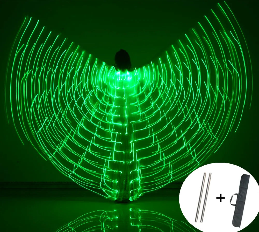 LED Colorful Fairy Wings Butterfly Belly Dancing Costume