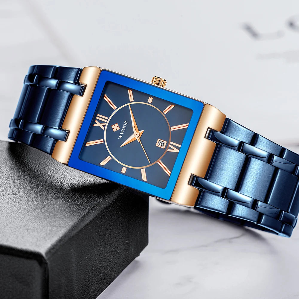 Square Face Roman Numeral Dial Ladies Watch