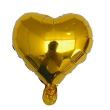 10pcs 10" Heart Shape Foil Balloons