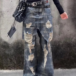 Boutique Fashion High Waist Retro Washed Loose Slimming Jeans