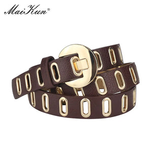 Maikun Adjustable Hole Alloy Pin Buckle Belt 