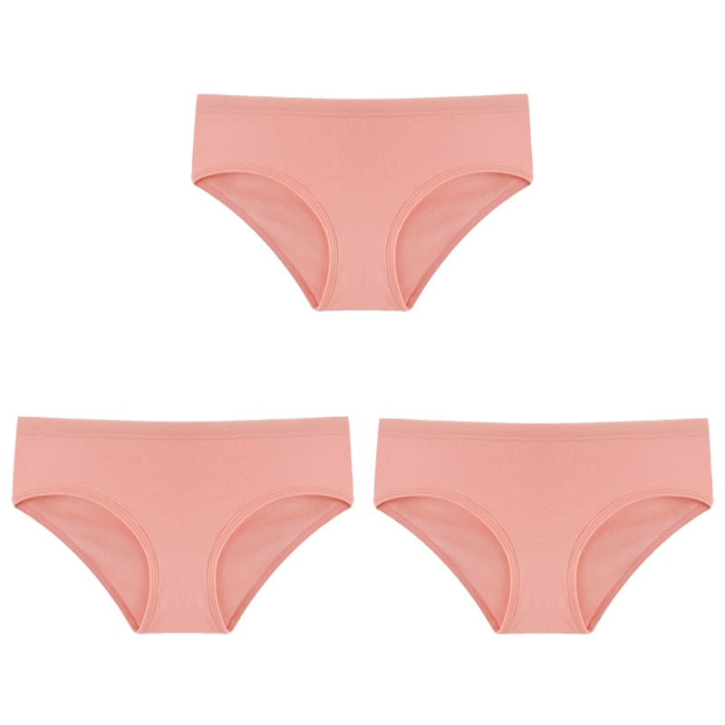 Cotton Solid Color Low-Rise Briefs