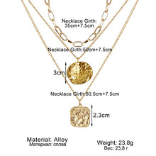 Long Layered Chain Necklace & Pendant Set