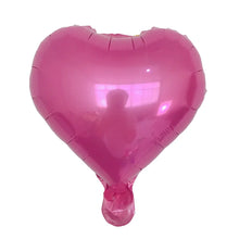 10pcs 10" Heart Shape Foil Balloons