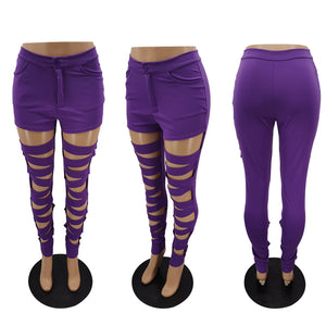 High Waist Bandage Bandage Leg Pants