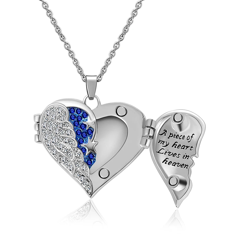 A Piece of My Heart Lives in Heaven Urn Necklace