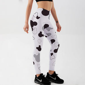 Qickitout Cartoon Skull Digital Printed Leggings