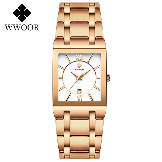 Square Face Roman Numeral Dial Ladies Watch