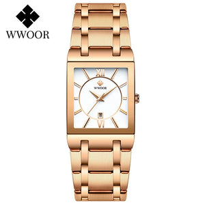 Square Face Roman Numeral Dial Ladies Watch
