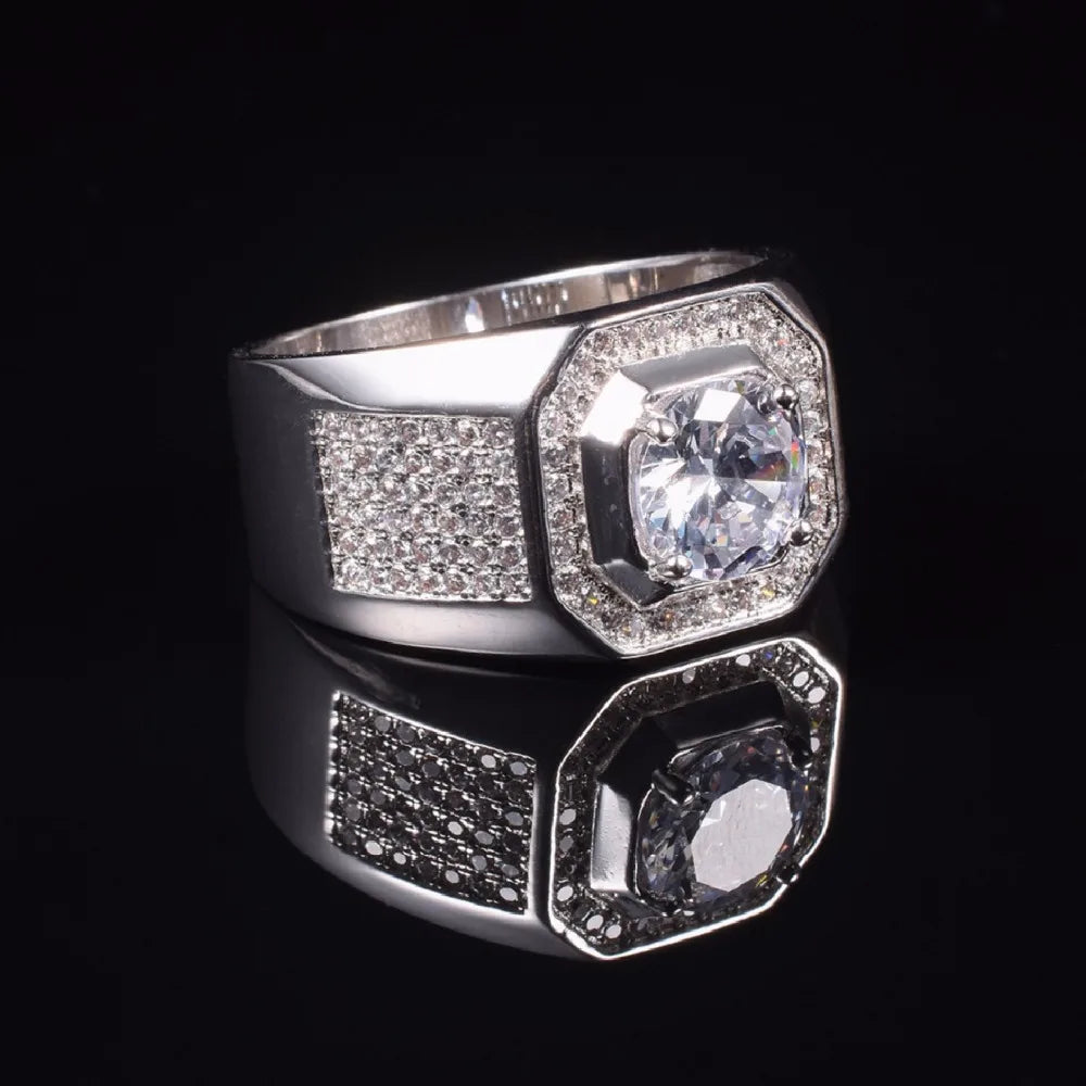 925 Sterling Silver Round 2ct Simulated Diamond Ring
