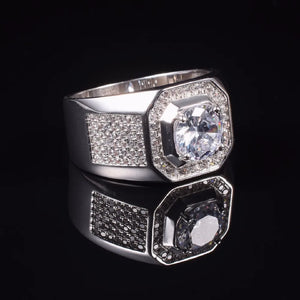 925 Sterling Silver Round 2ct Simulated Diamond Ring