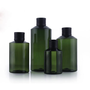 20Pcs Empty Plastic Bottles Dark Green with Inner Plug