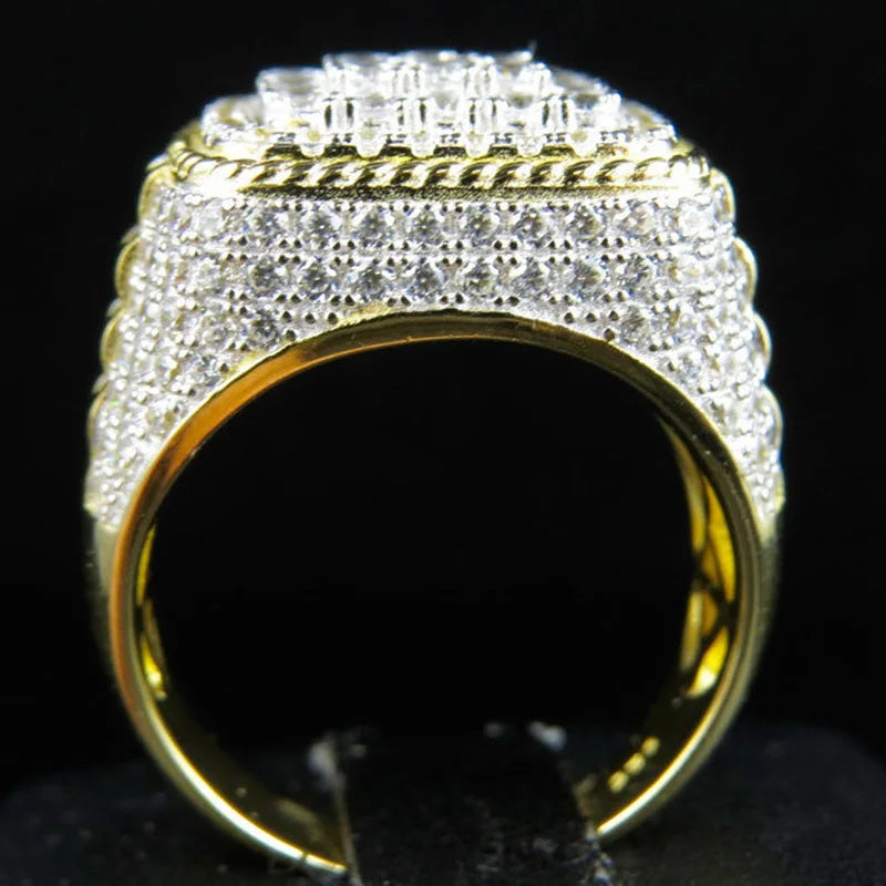 Huitan Trendy Cubic  Micro Paved Cubic Zirconia Rings