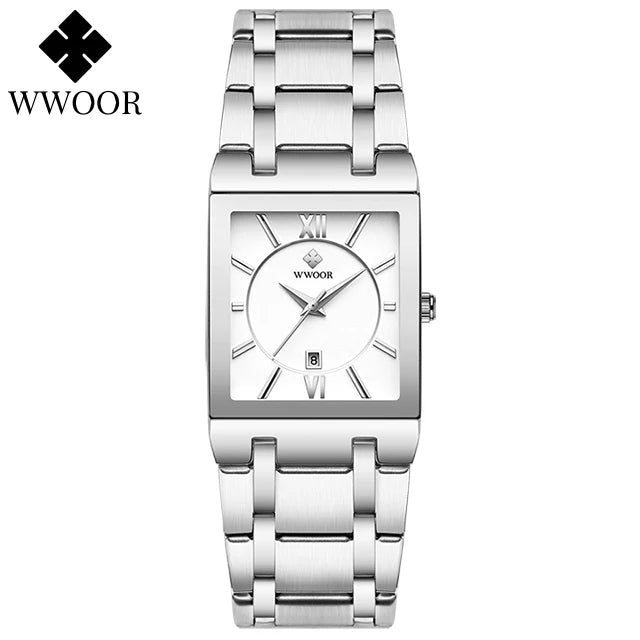 Square Face Roman Numeral Dial Ladies Watch
