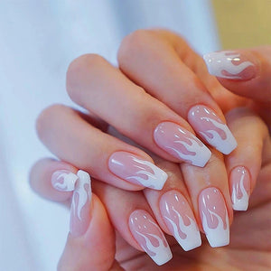 24pcs Mid Length Removable Wear Full Cover Nails