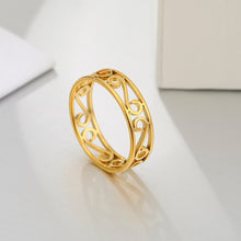 Retro Filigree Stainless Steel Cutout Ring