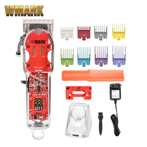 WMARK NG-407 Transparent Style With  Charge Stand Hair Trimmers