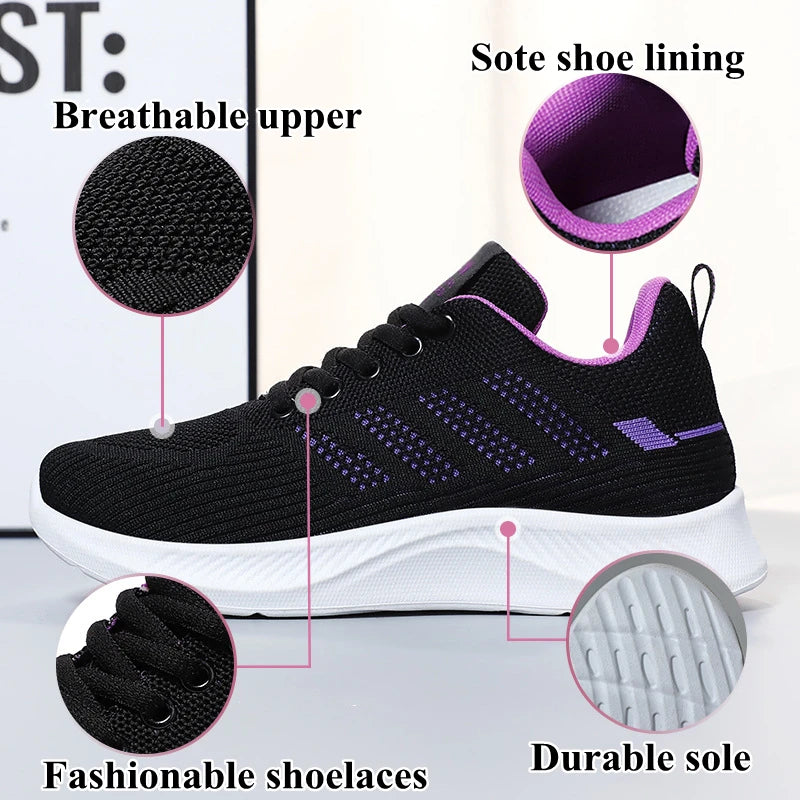 Fashion Fly Knit Comfort Breathable Walking Shoes