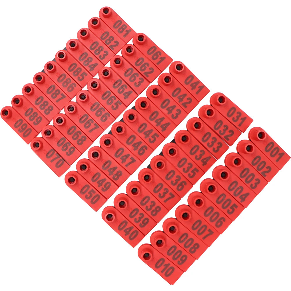 20PCS 6 Color Farm Animal Ear Plastic Tag