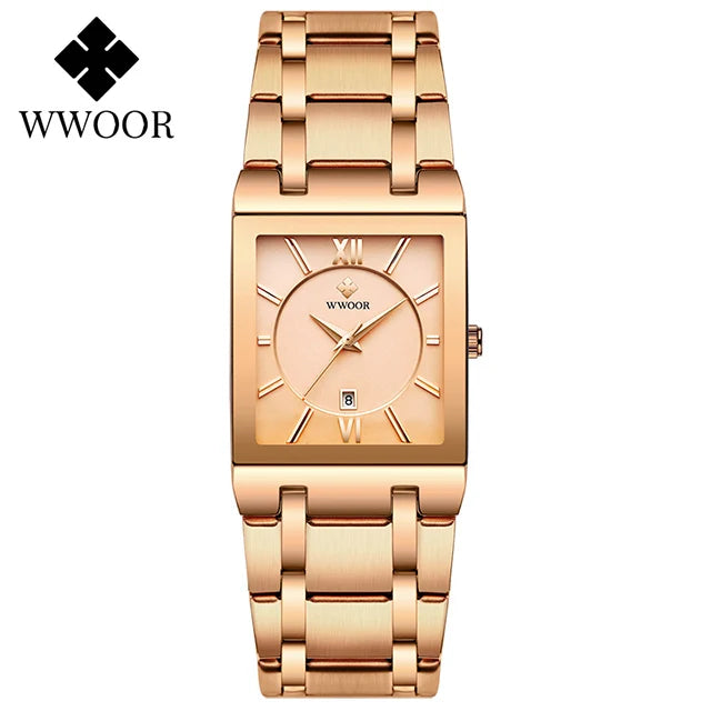 Square Face Roman Numeral Dial Ladies Watch