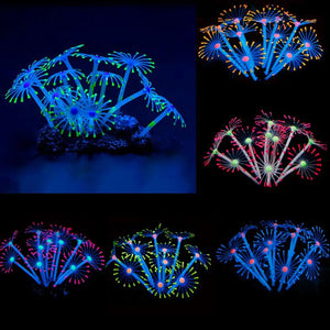 1Pc Silicone Glowing Artificial Fish Tank Coral Plant