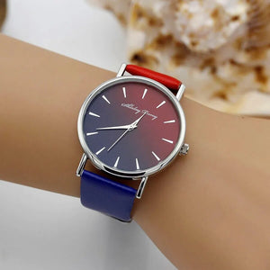 Gradient Color Quartz Wristwatch