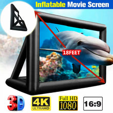 Outdoor Giant Inflatable Blow Up Home Theater Projection Screen With Blower & Accessories