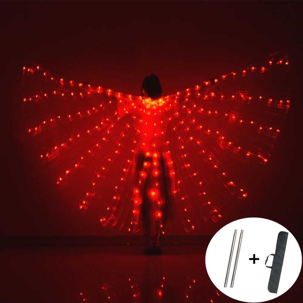 LED Colorful Fairy Wings Butterfly Belly Dancing Costume