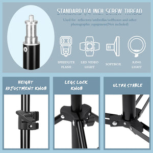 Selfie Light Tripod 1/4 Screw Head Photography Portable Stand