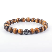 Labradorite Cylinder Hematite Beaded Bracelet