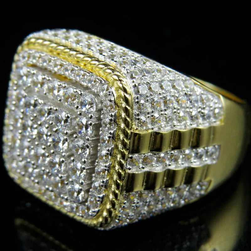 Huitan Trendy Cubic  Micro Paved Cubic Zirconia Rings