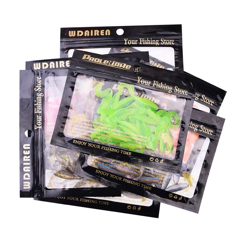 20pcs Curved Tail Artificial Jigs