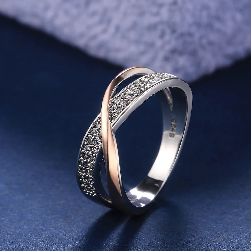 Huitan Delicate Simple Cross Ring