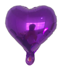 10pcs 10" Heart Shape Foil Balloons