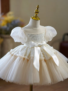 Puffed Short-sleeve Princess Dress