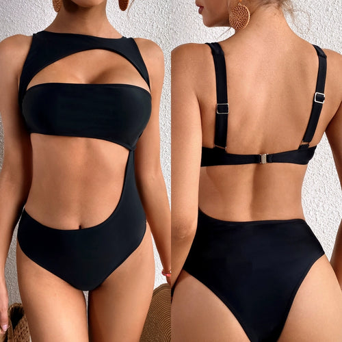 One-Piece Open Front Swimsuit