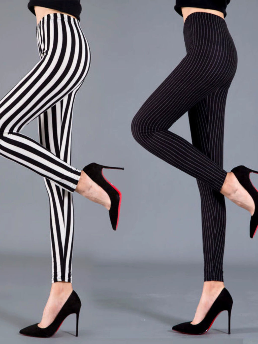 Black and White Rhombus Print Leggings