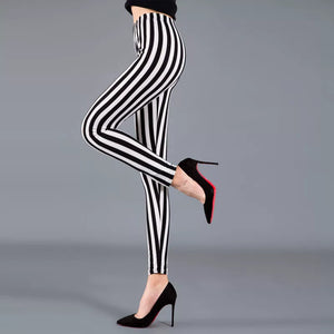 Black and White Rhombus Print Leggings
