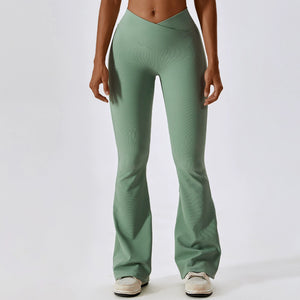 High Waist Bell-Bottom Quick-Drying Athletic Pants