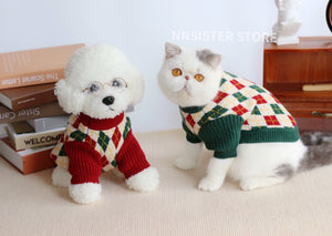 American Retro Quilted Pet Sweater