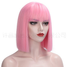 Colorful Short Straight Hair Wig