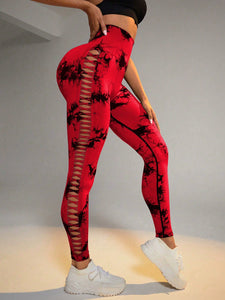 Cutout Hip Raise High Waist Leggings