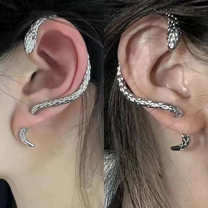 Cool Spirit Snake Dark Ins Concave Shape Ear Hanging