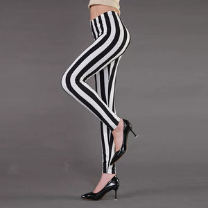 Black and White Rhombus Print Leggings