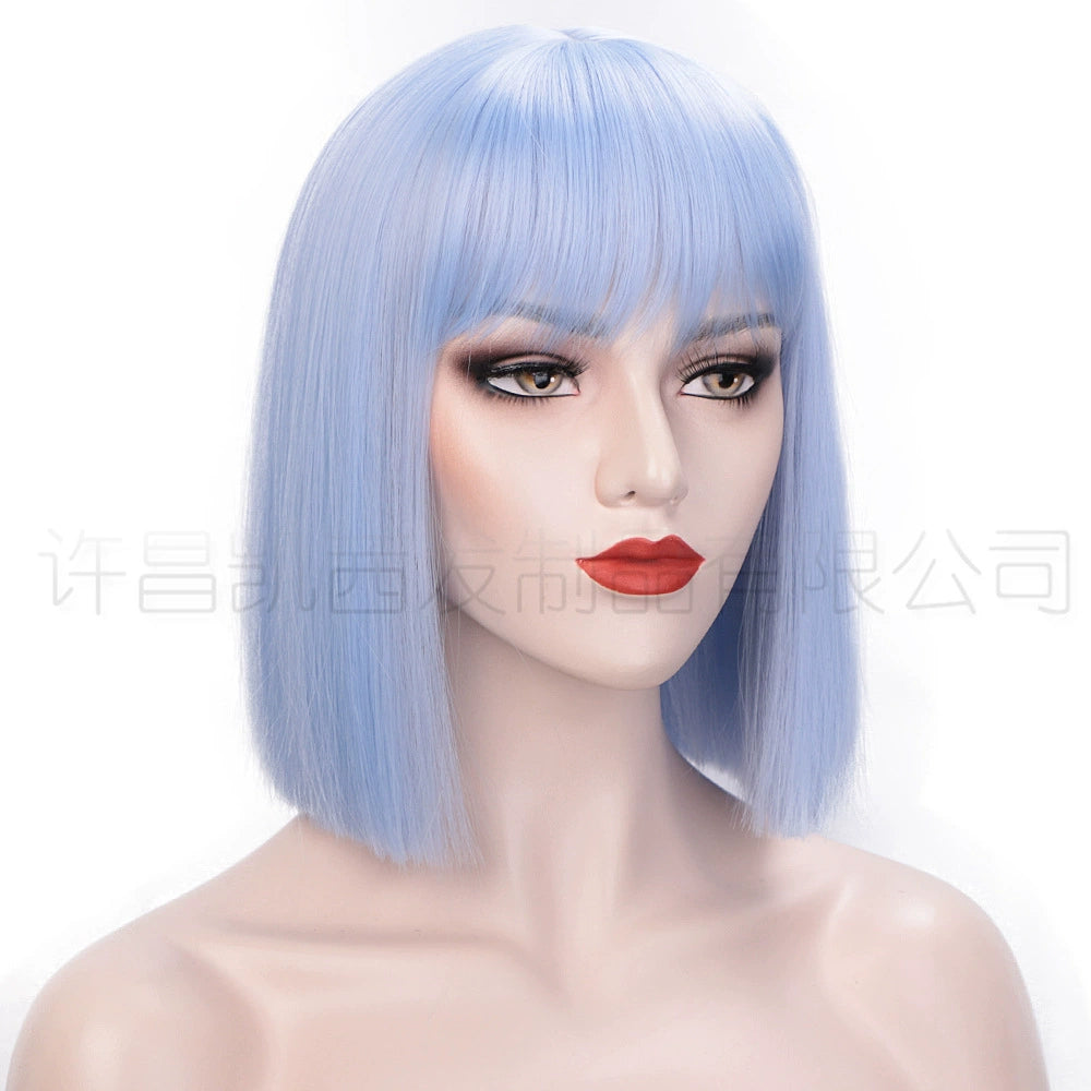 Colorful Short Straight Hair Wig