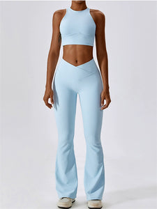 High Waist Bell-Bottom Quick-Drying Athletic Pants