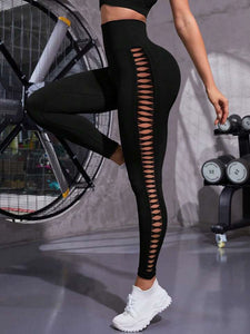 Cutout Hip Raise High Waist Leggings
