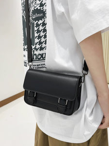 Retro Style Casual Black Single-Shoulder Bag