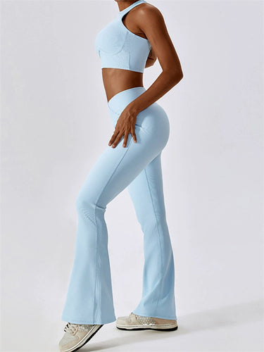High Waist Bell-Bottom Quick-Drying Athletic Pants