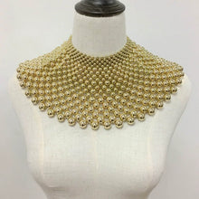 Exaggerated Metal Choker Necklace and Bracelet